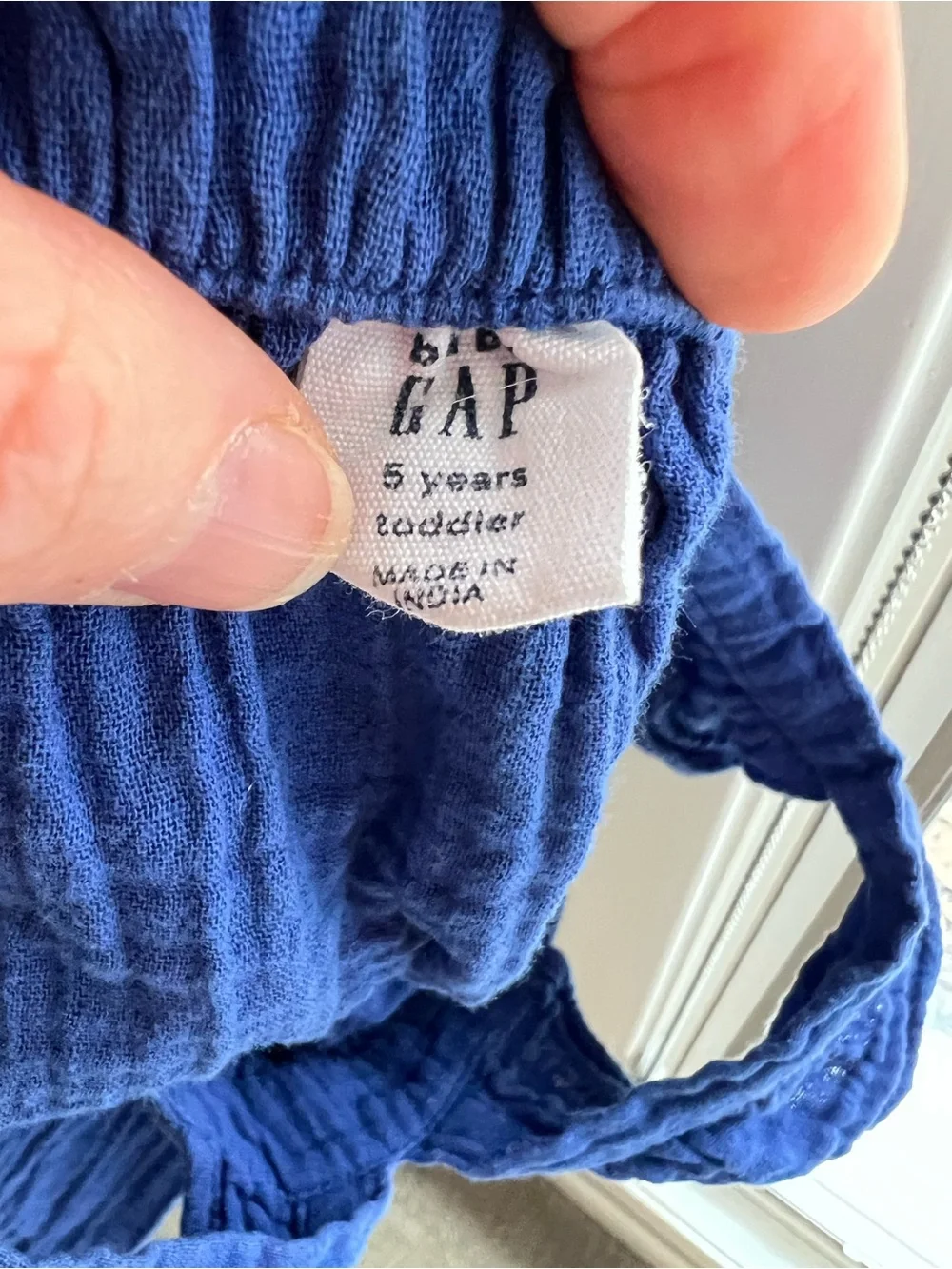 Baby Gap Girls Blue Cotton Gauze Ruffle Top Pants Set Size 5